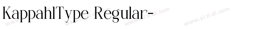 KappahlType Regular字体转换